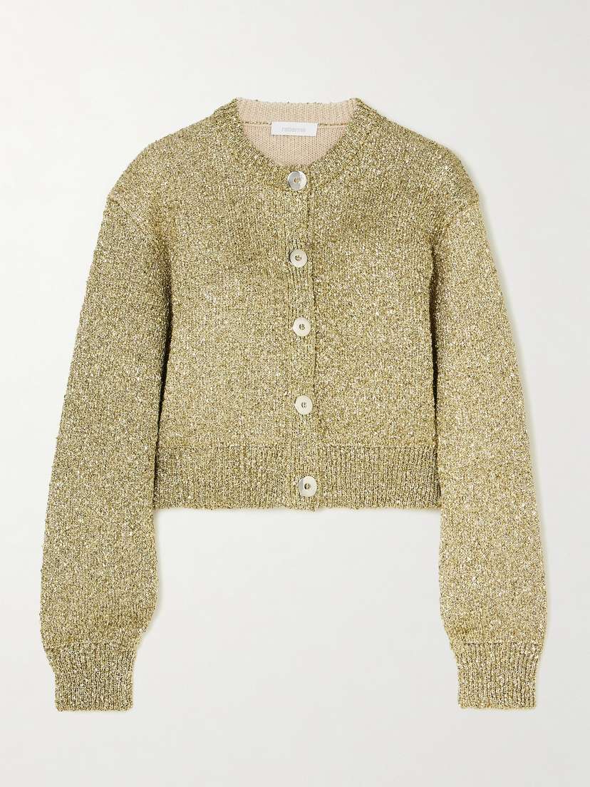 Rabanne Metallic Wool-blend Cardigan