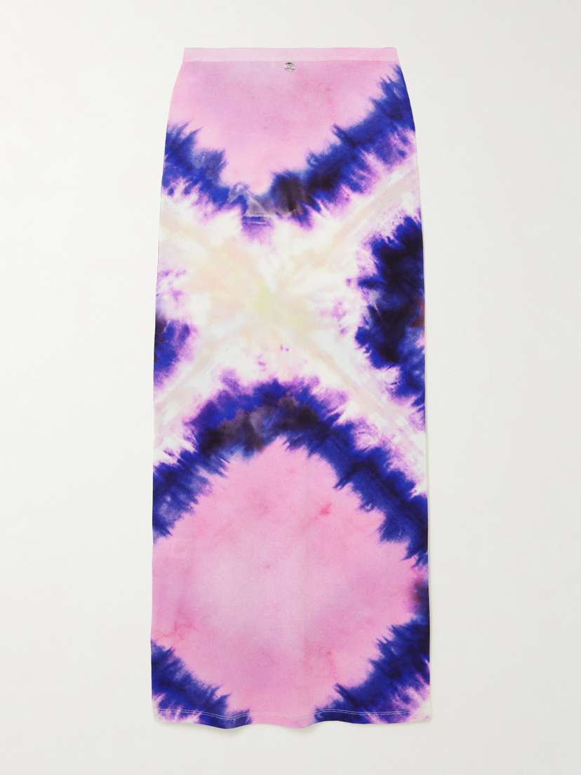 Rabanne Tie-dyed Stretch-crepe Maxi Skirt