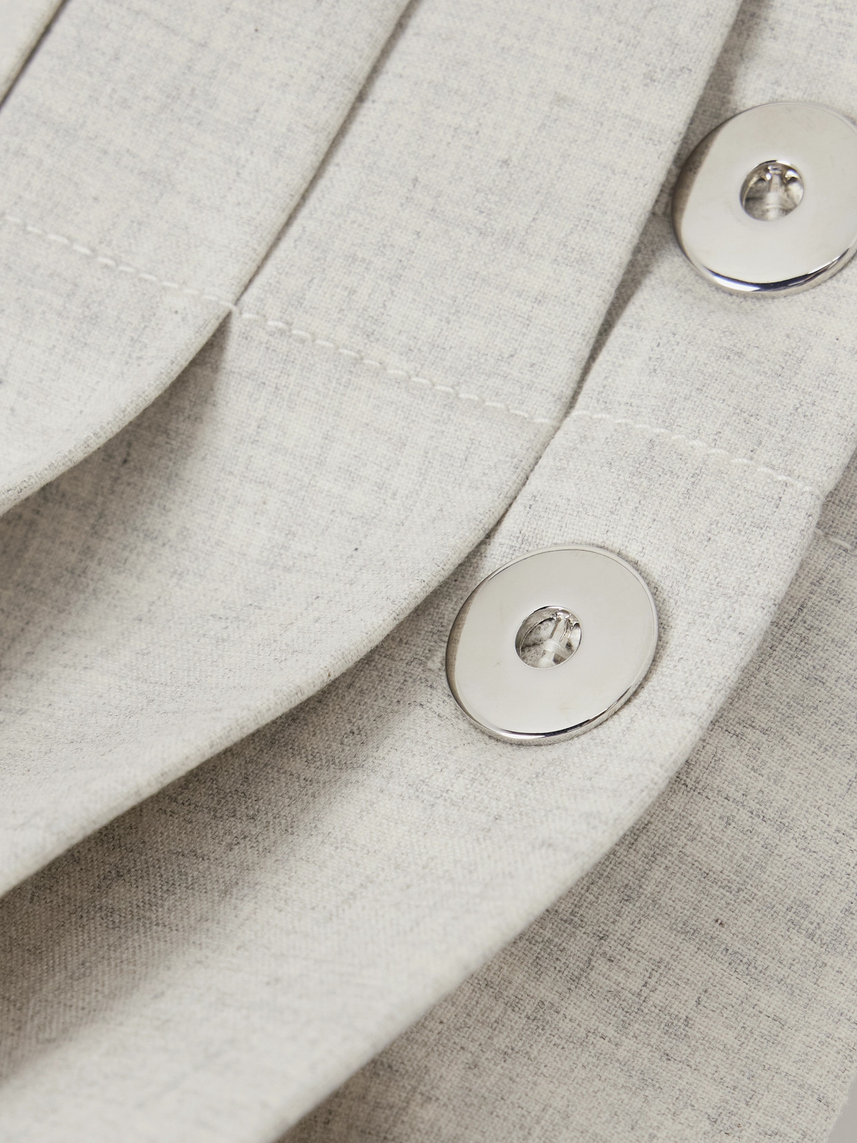 Pleated Cotton And Linen-Blend Mini