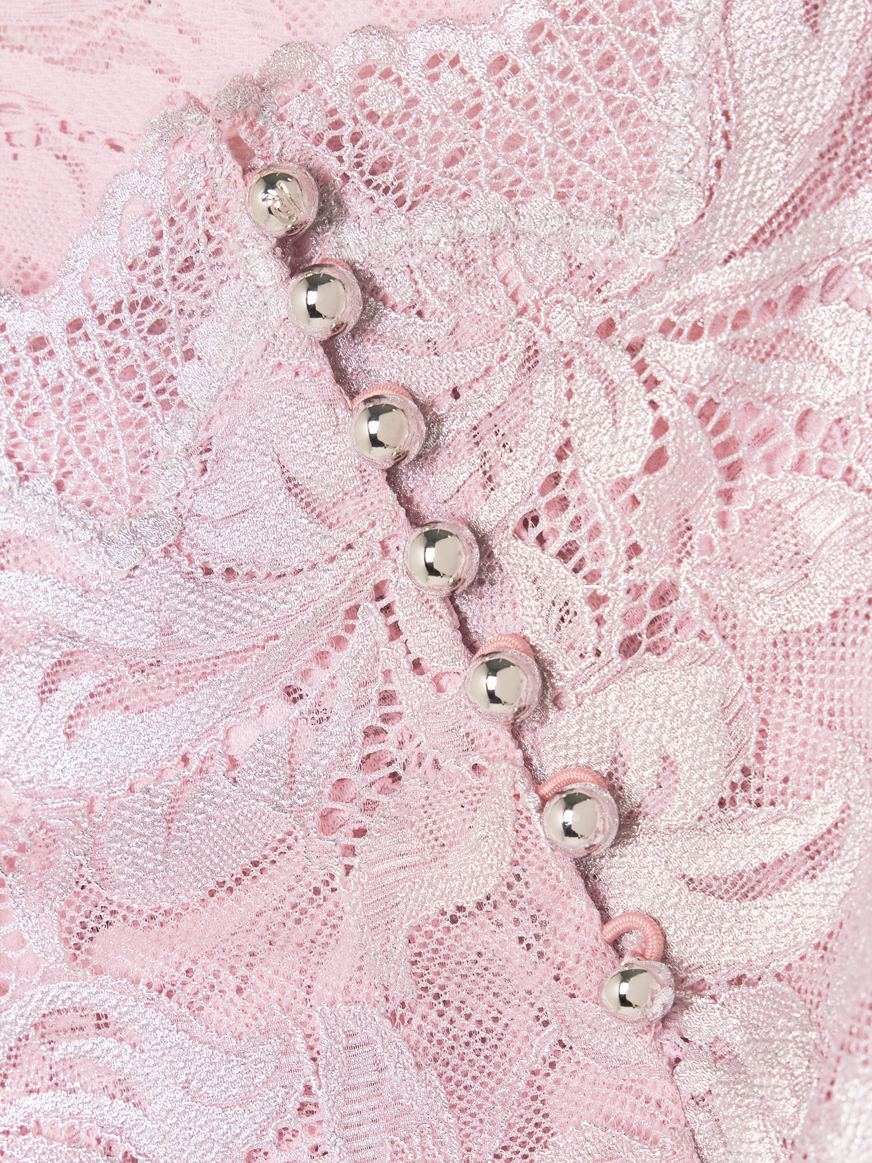 Shop Rabanne Scalloped Metallic Stretch-lace Midi Skirt In Pink