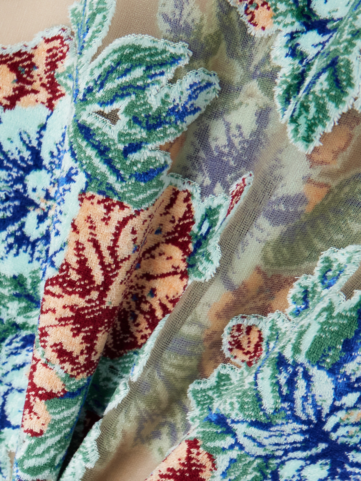 Rabanne Floral Maxi Dress In Green
