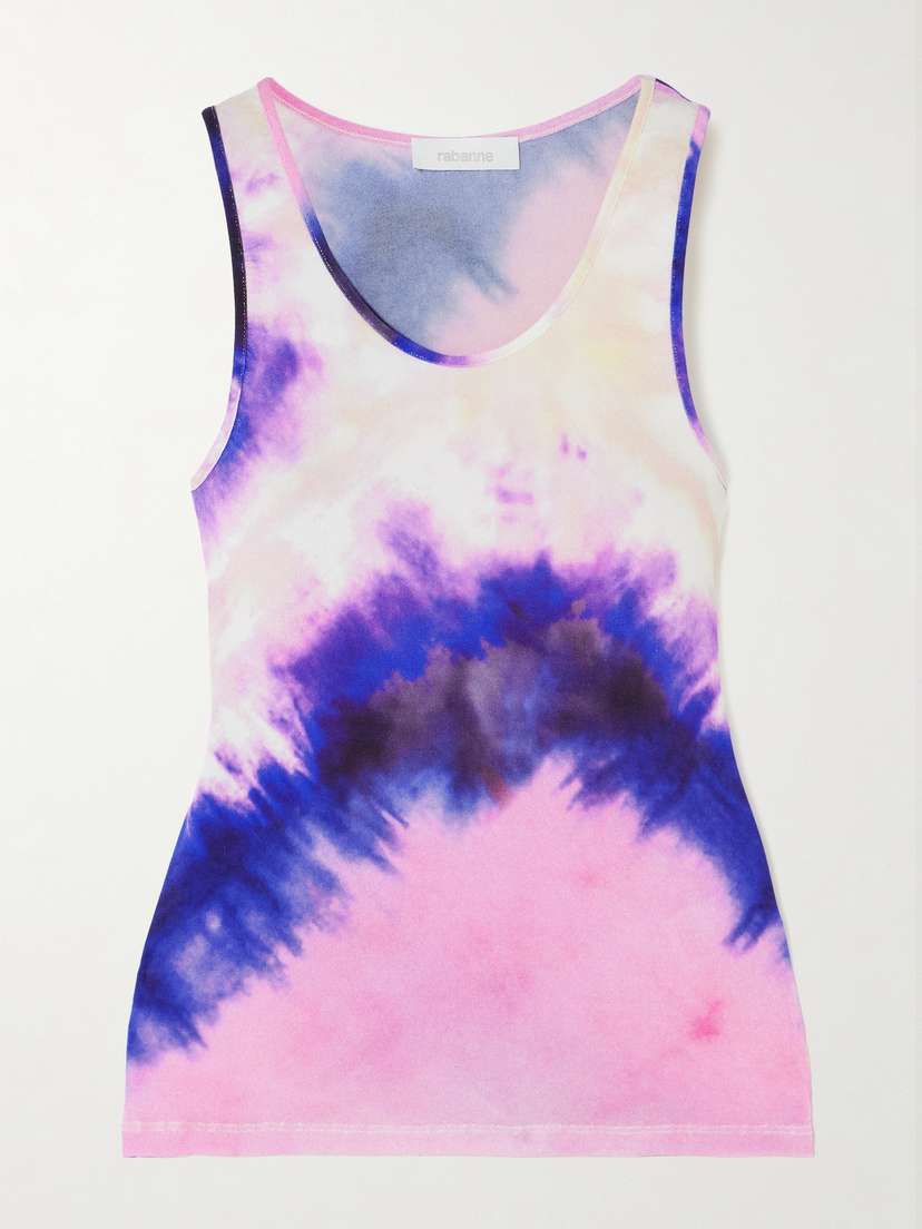 Rabanne Tie-dyed Stretch-crepe Tank