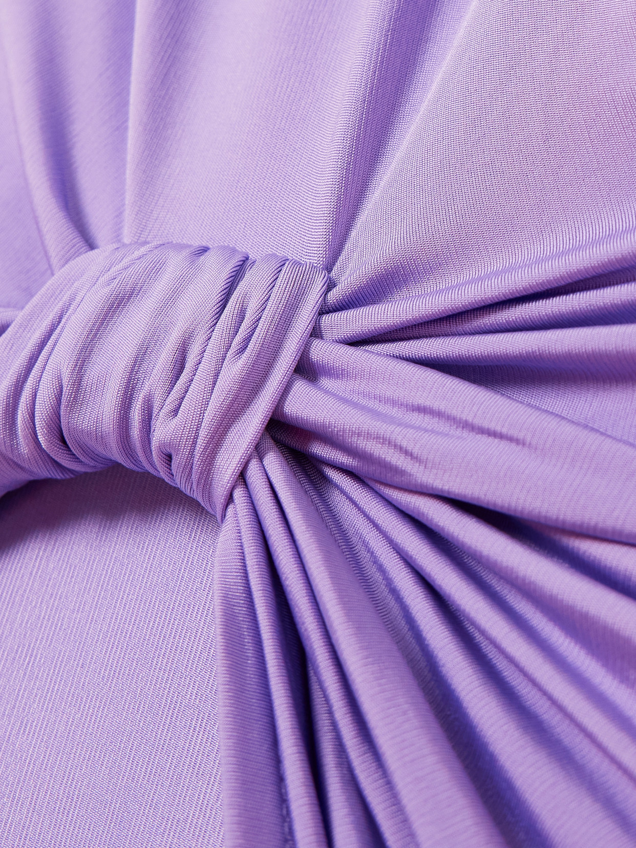 Rabanne Knotted Stretch-jersey T-shirt In Purple