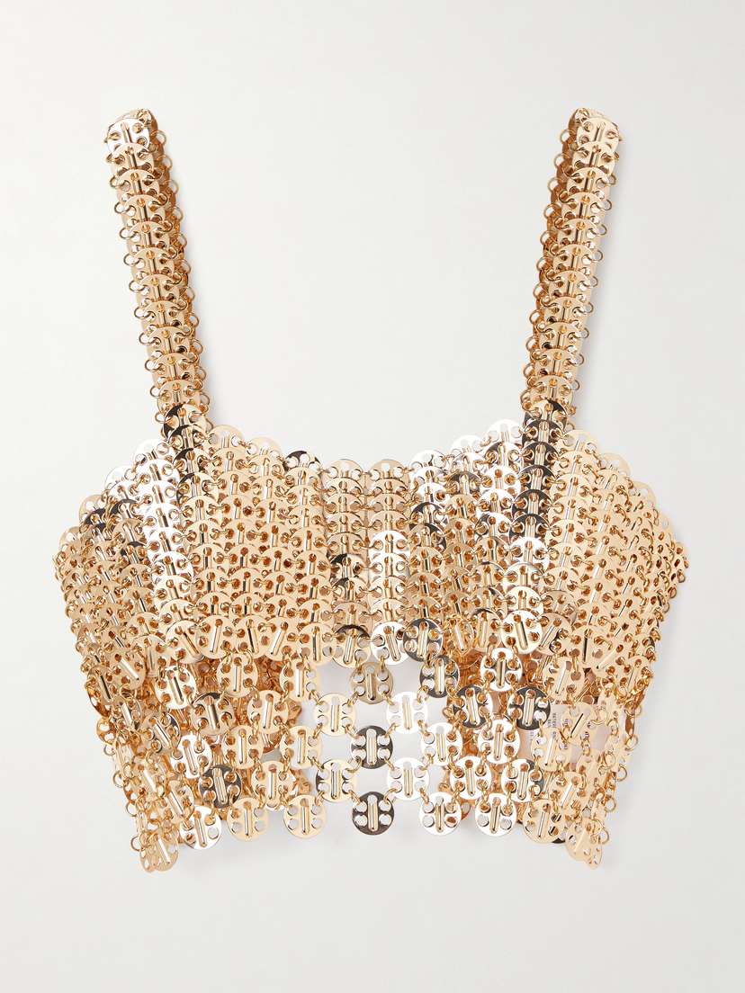 Rabanne Cropped Chainmail Tank
