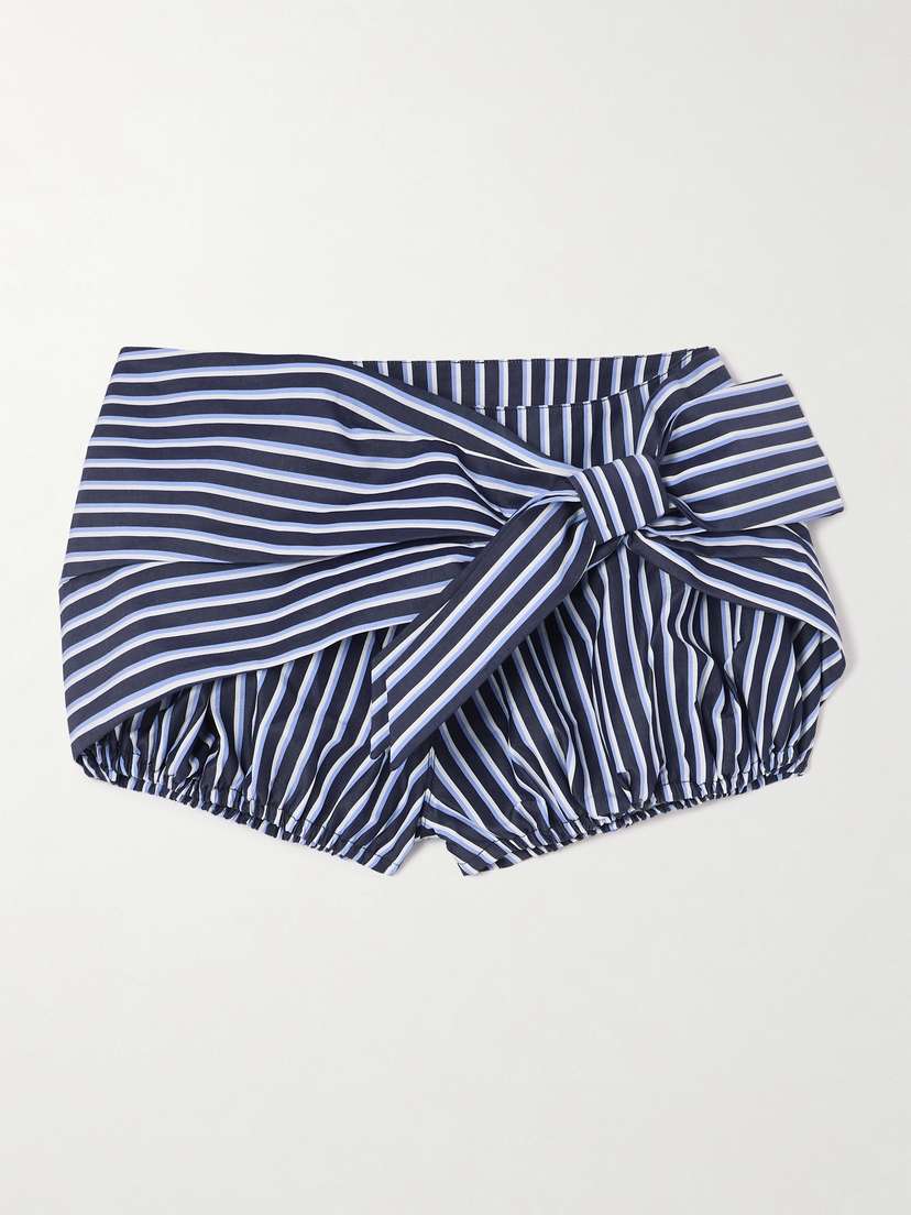 Rabanne Striped Cotton-poplin Shorts