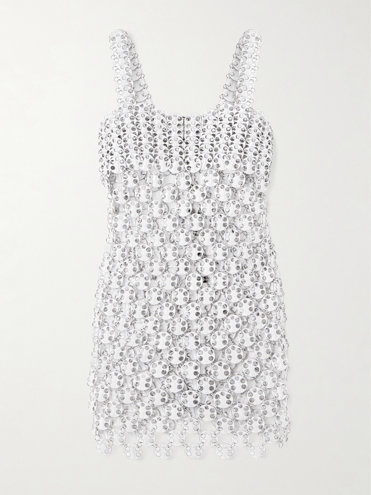 Rabanne Chainmail Mini Dress In Silver