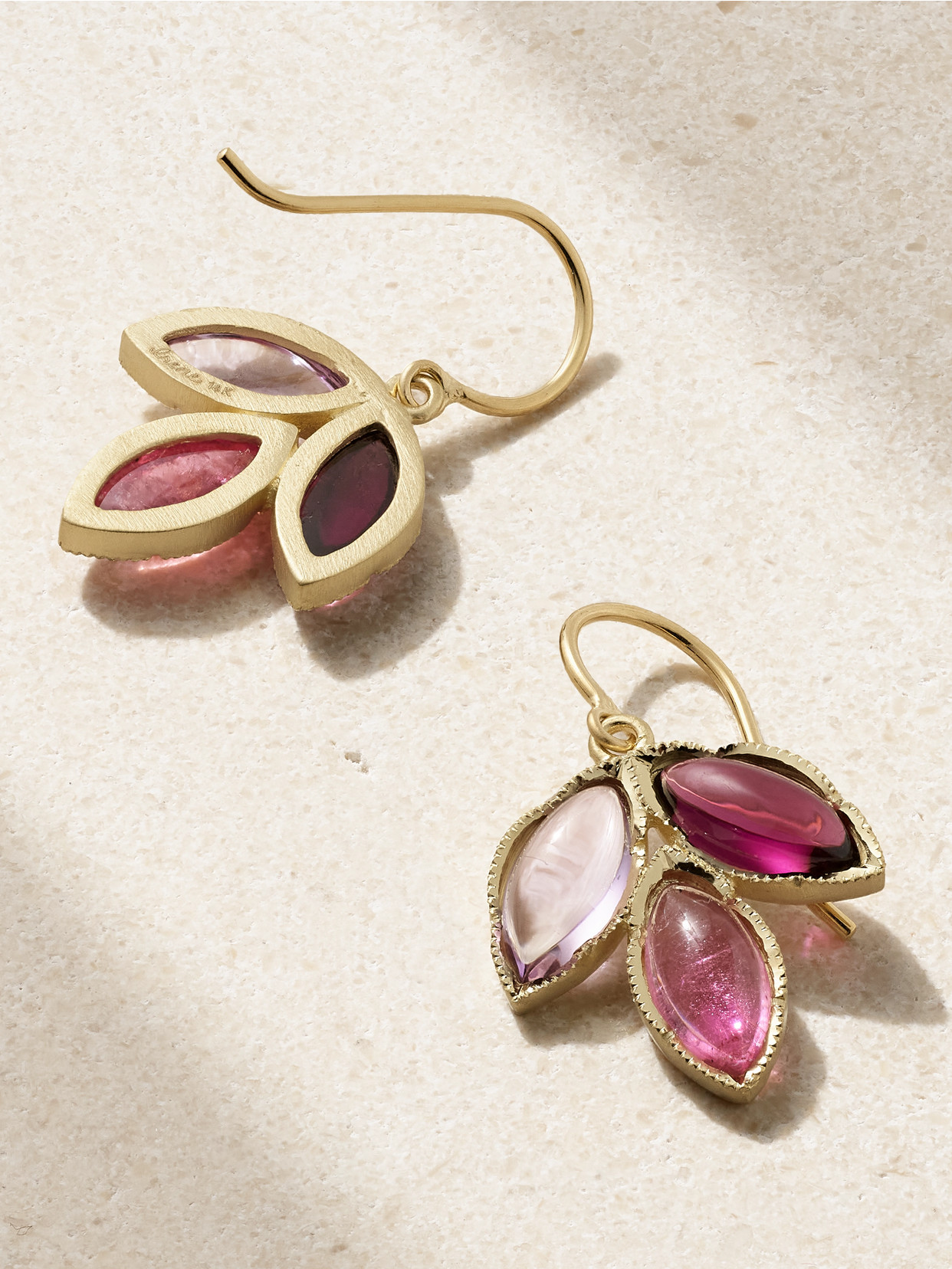 Irene Neuwirth 18-karat Gold Multi-stone Earrings In Pink
