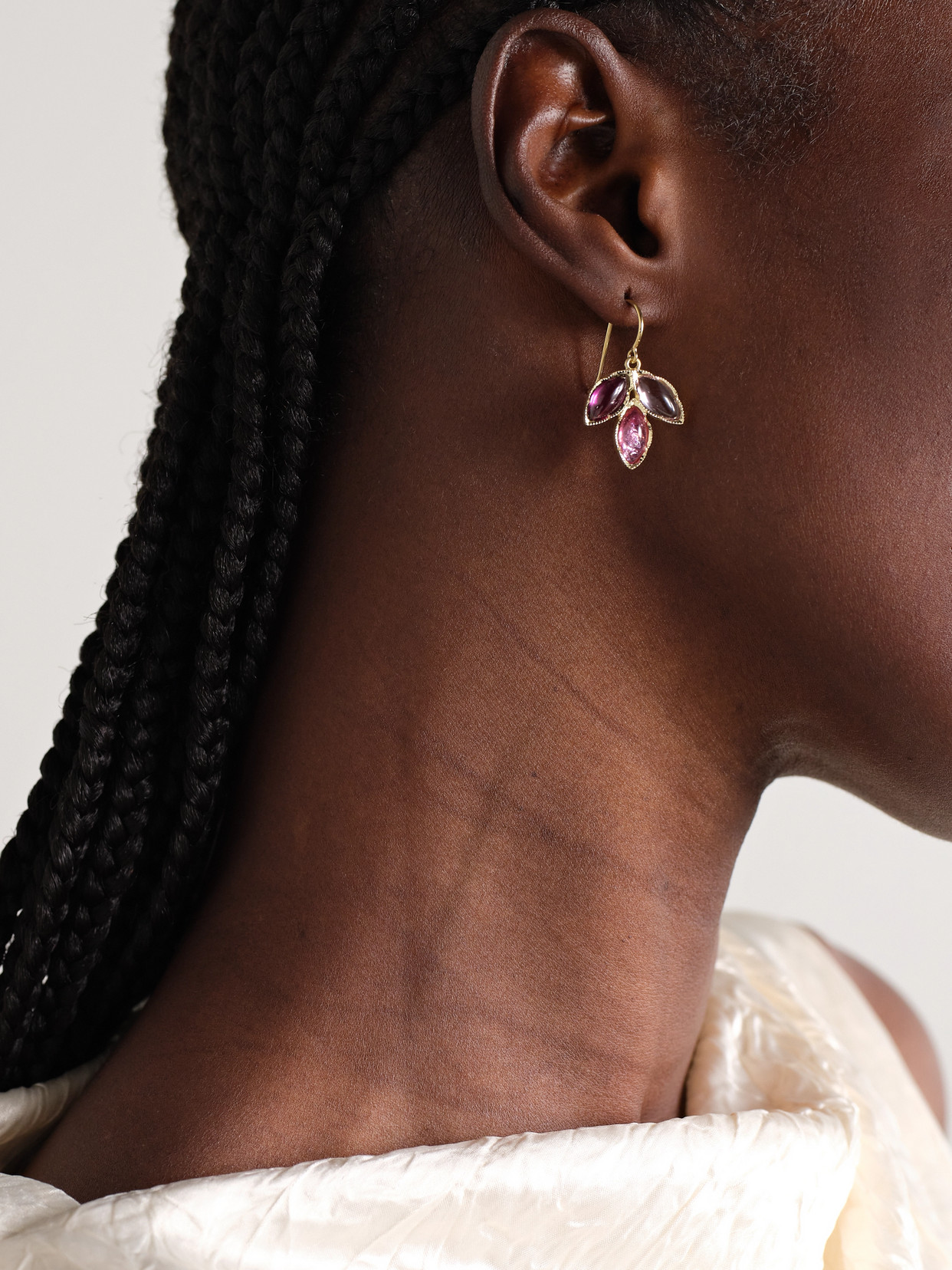 Irene Neuwirth 18-karat Gold Multi-stone Earrings In Pink