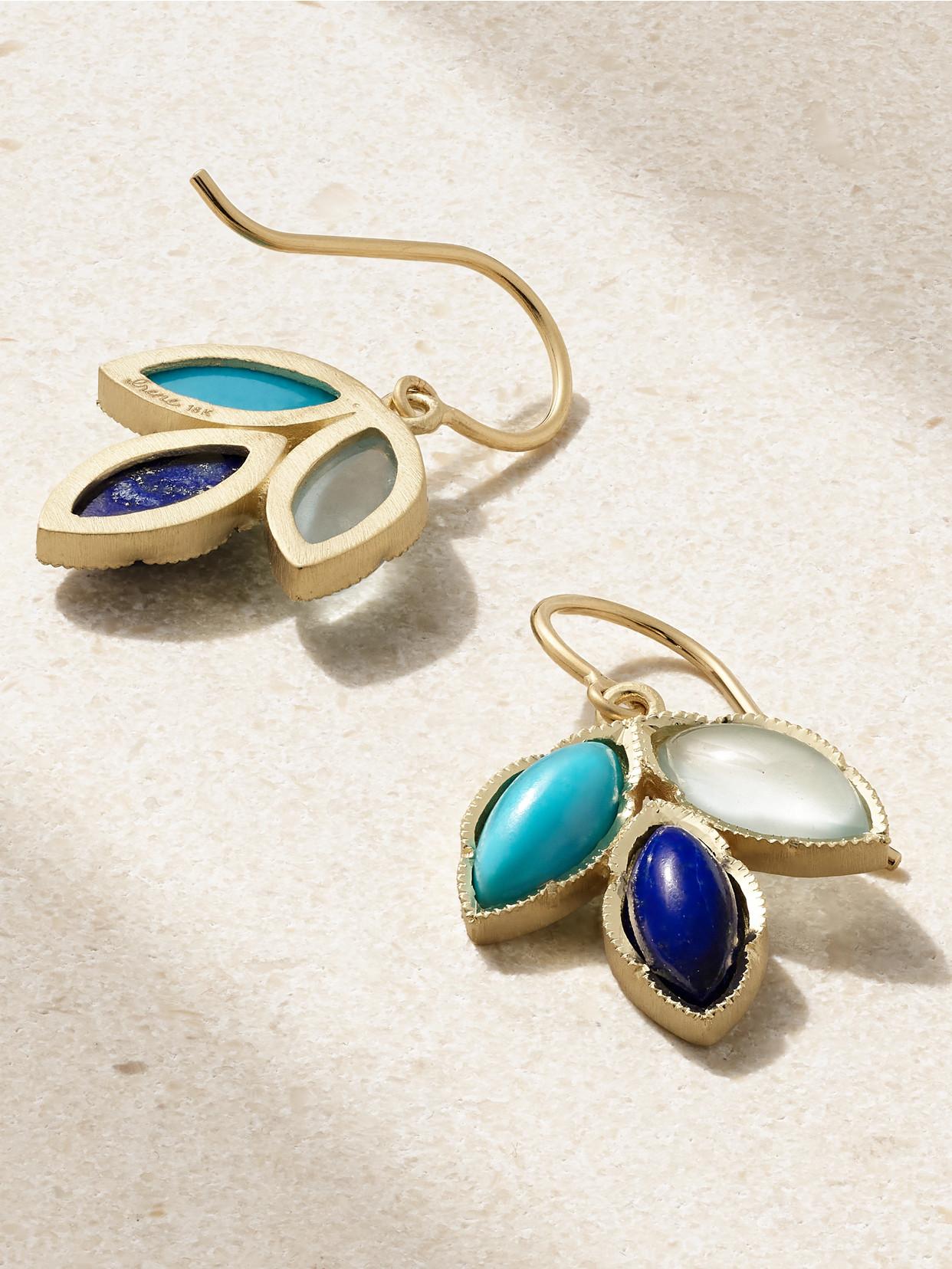 Irene Neuwirth 18-karat Gold Multi-stone Earrings In Blue