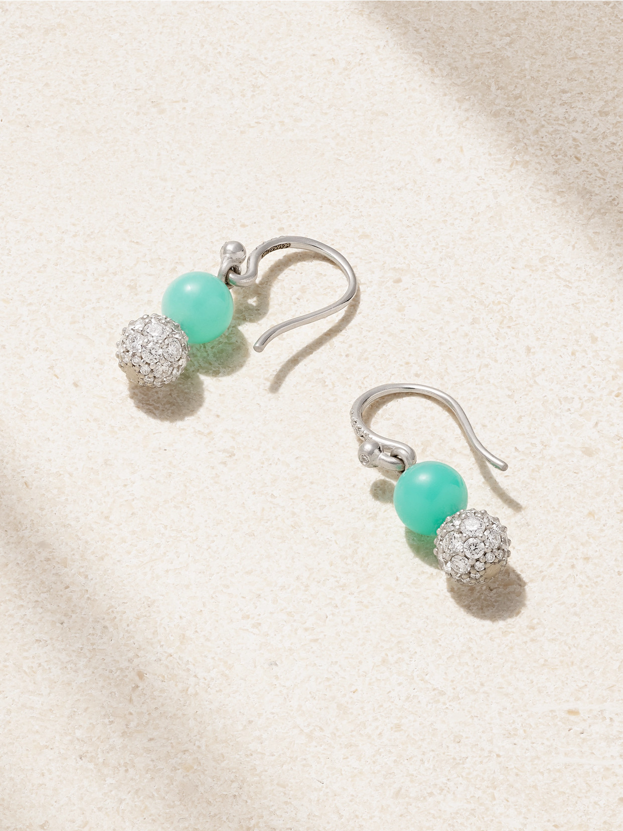 Irene Neuwirth Gumball 18-karat White Gold, Chrysoprase And Diamond Earrings In Gold