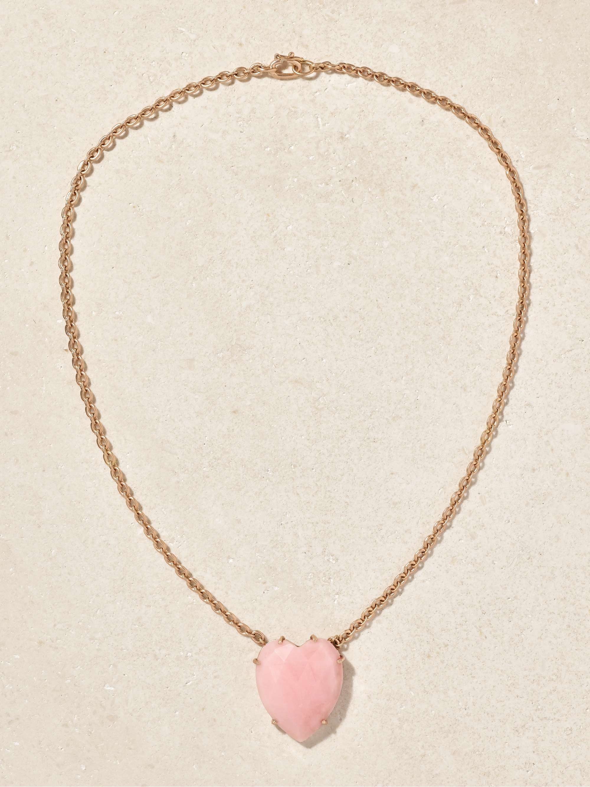 IRENE NEUWIRTH Love Kette aus 18 Karat Roségold mit Opal