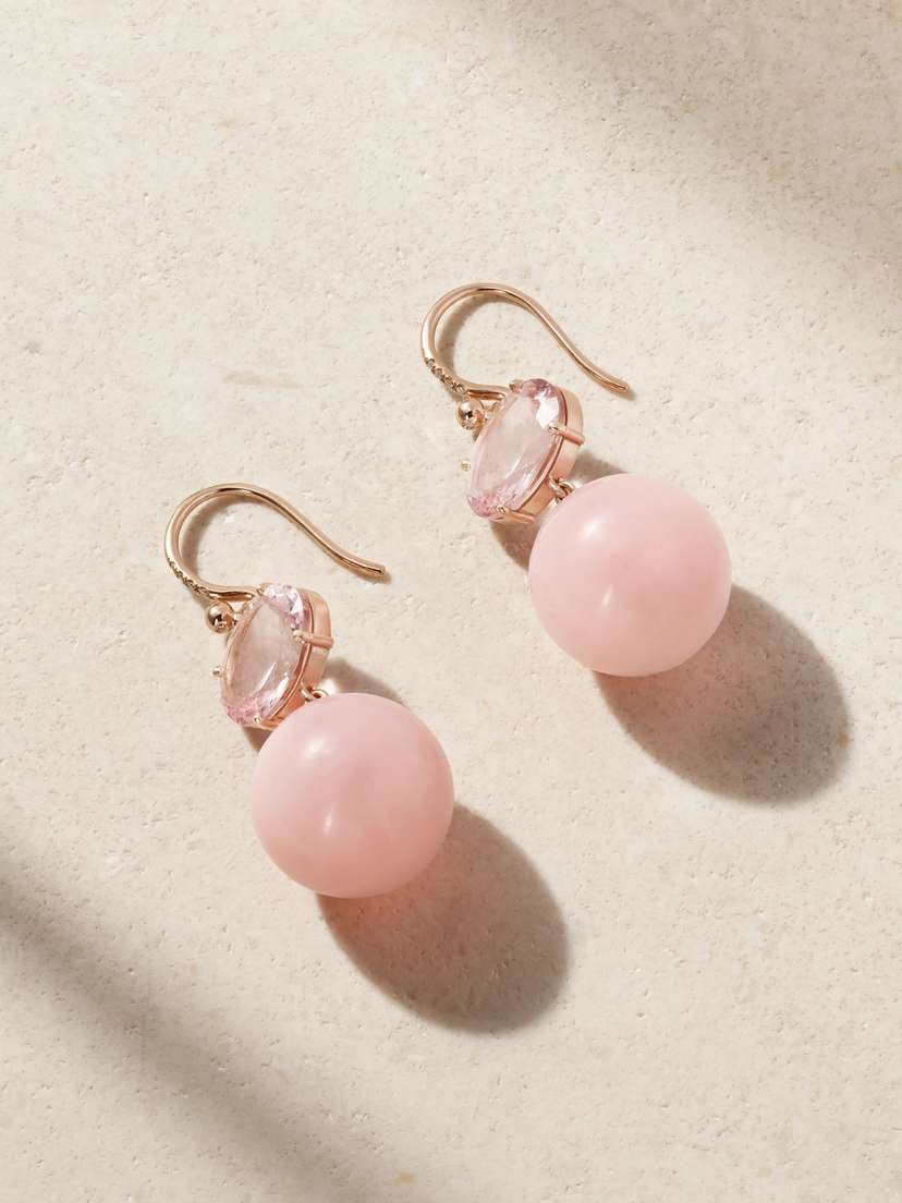Irene Neuwirth Gumball 18-karat Rose Gold Multi-stone Earrings