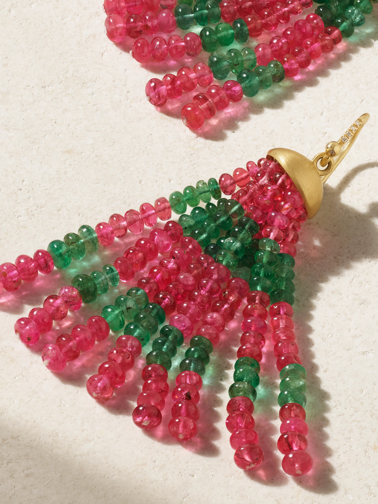 Irene Neuwirth 18-karat Gold Multi-stone Earrings In Red
