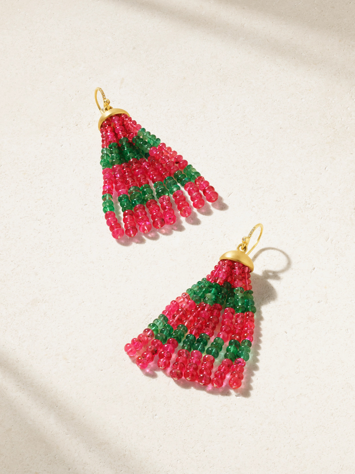 Irene Neuwirth 18-karat Gold Multi-stone Earrings In Red