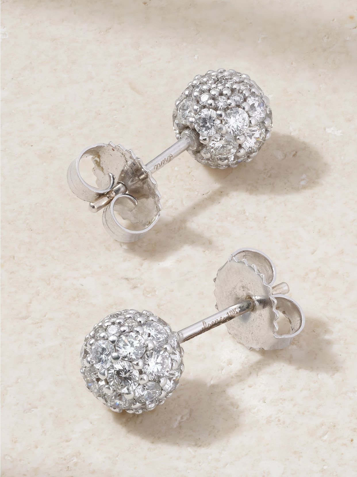 Irene Neuwirth Gumball 18-karat White Gold Diamond Earrings In Silver