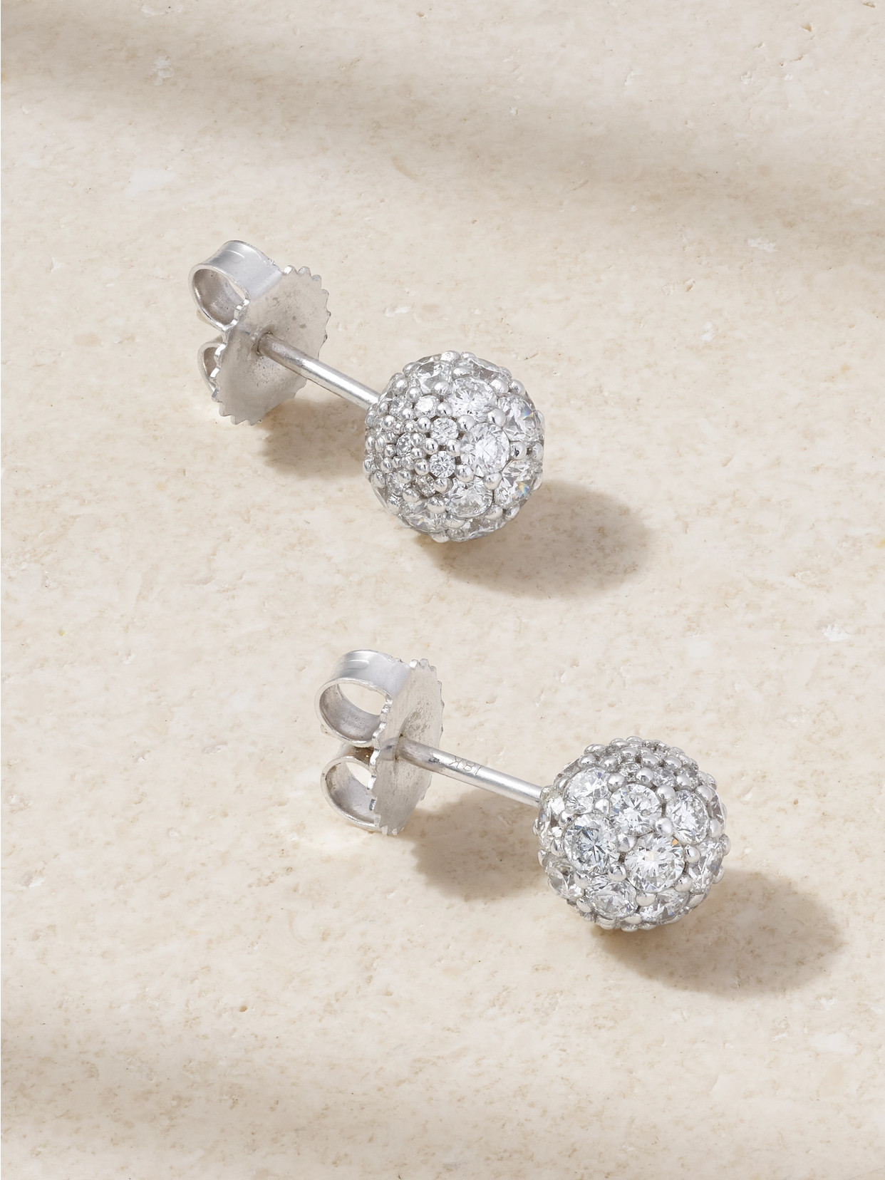 Irene Neuwirth - Gumball 18-karat White Gold Diamond Earrings - Silver