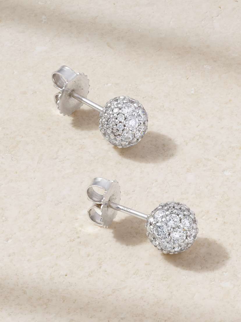 Irene Neuwirth Gumball 18-karat White Gold Diamond Earrings