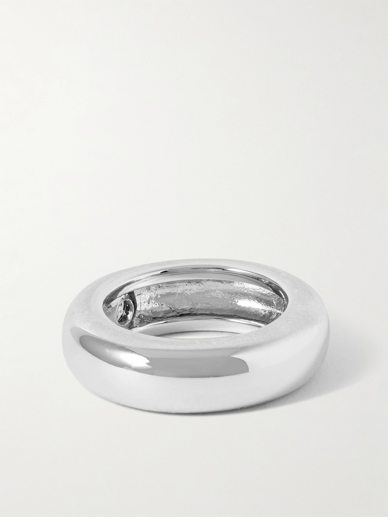 Martha Calvo Rhodium-plated Crystal Ring In Silver