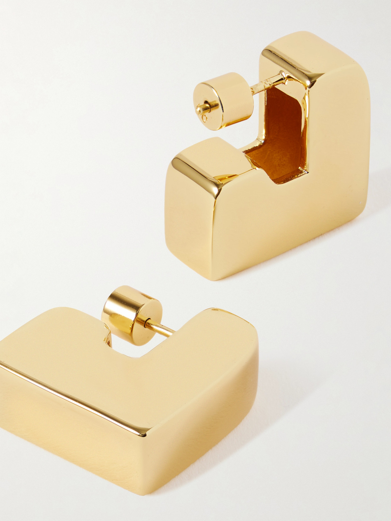 Martha Calvo Cube Gold-plated Earrings In Gold