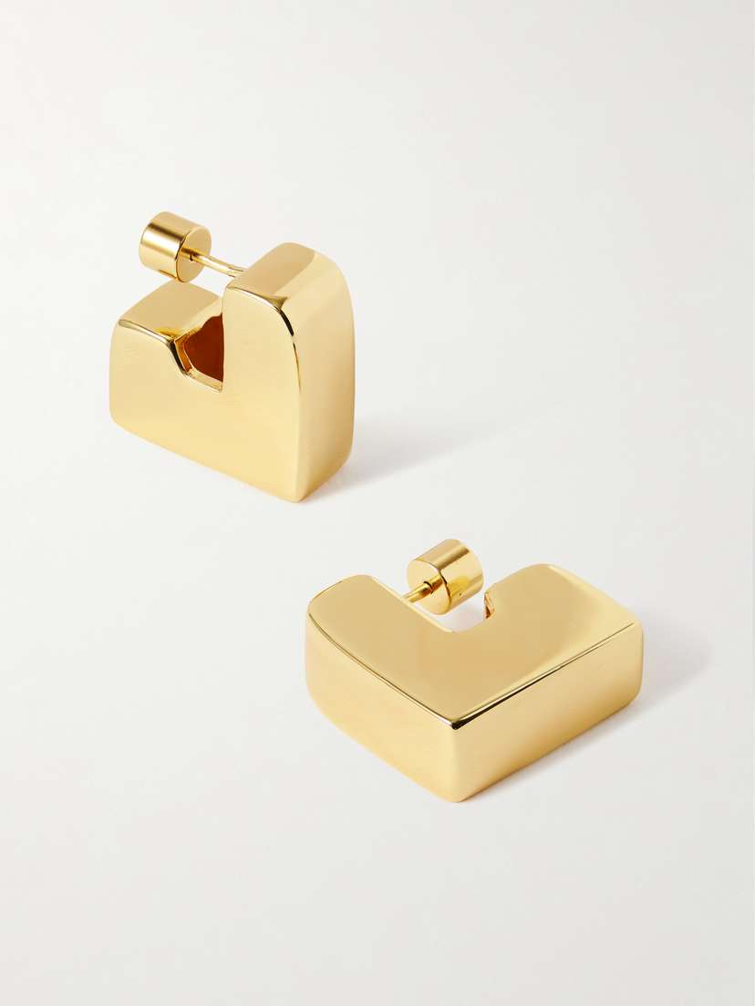 Martha Calvo Cube Gold-plated Earrings
