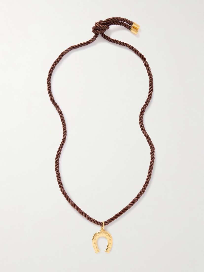 Martha Calvo Wish Me Luck Gold-plated Cord Necklace