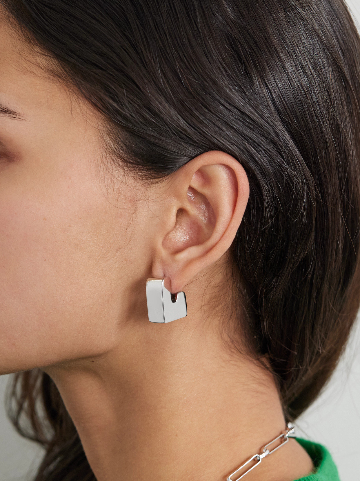 Martha Calvo Cube Rhodium-plated Earrings In Silver