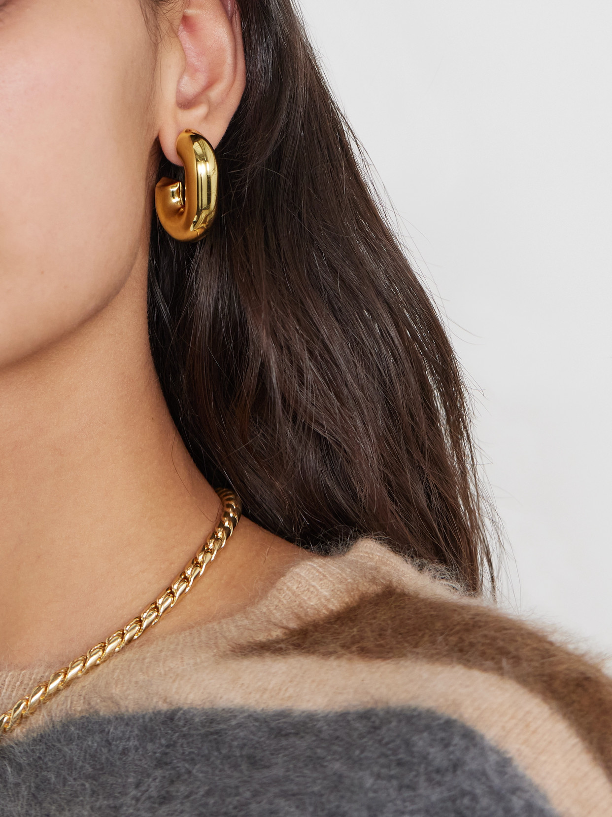 MARTHA CALVO KAYLA LINK GOLD-PLATED EARRINGS