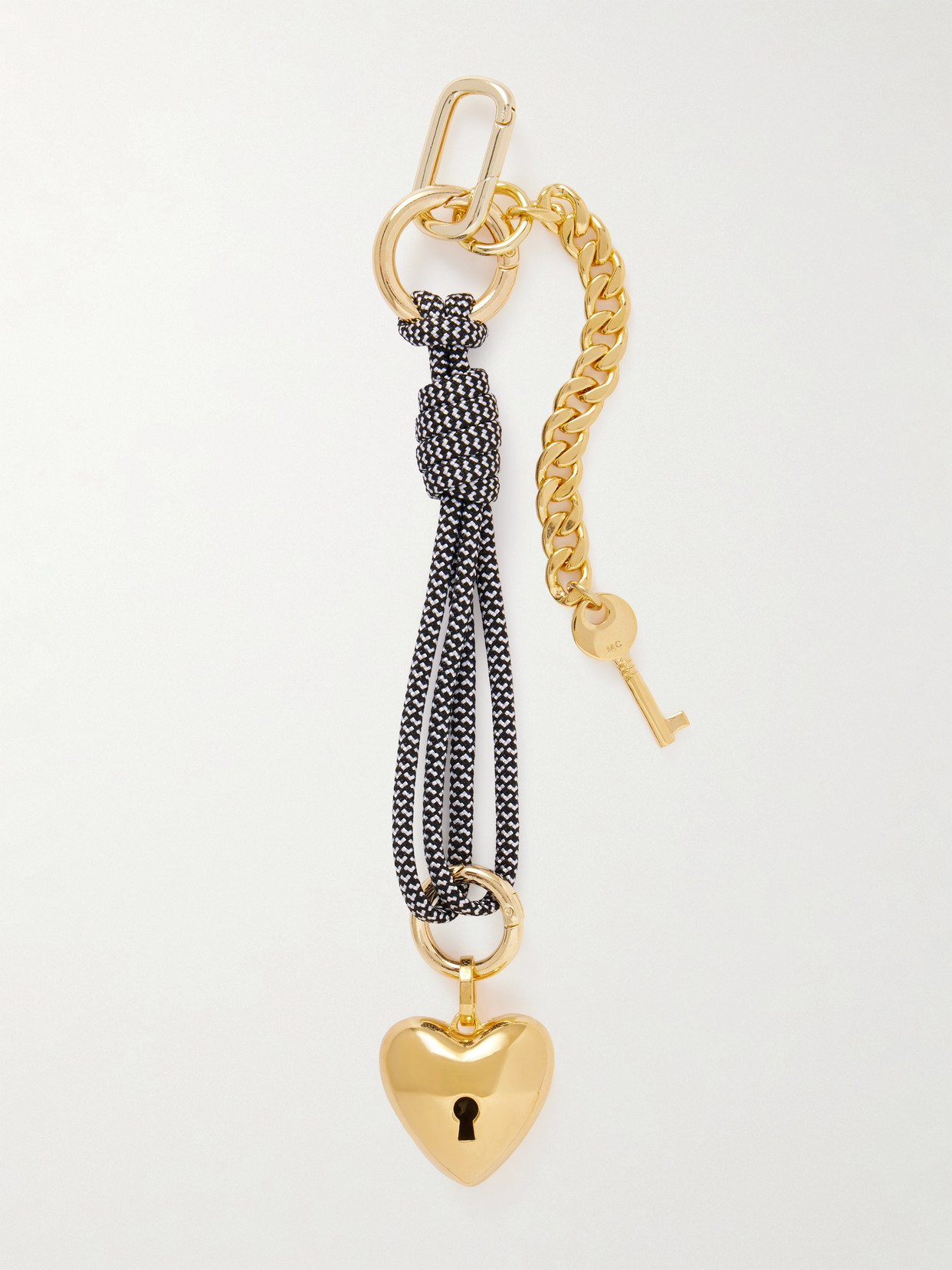 Martha Calvo Heart Gold-plated And Cord Bag Charm