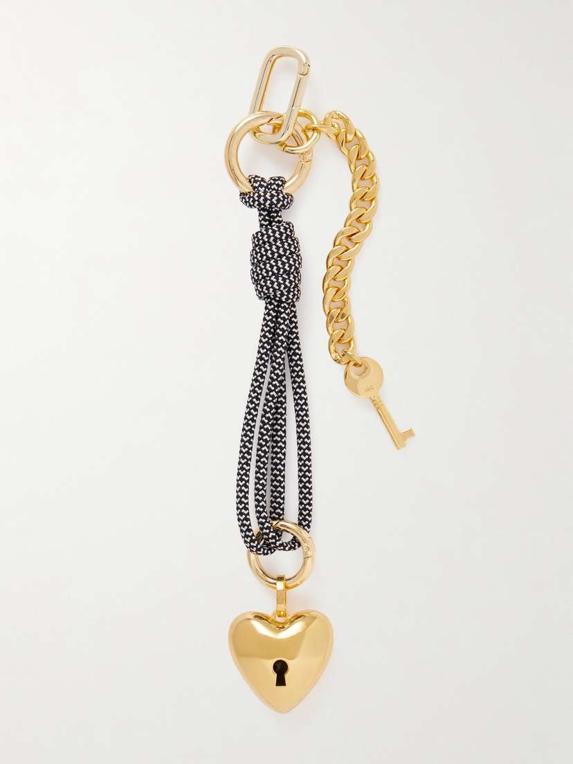 Martha Calvo Heart Gold-plated And Cord Bag Charm