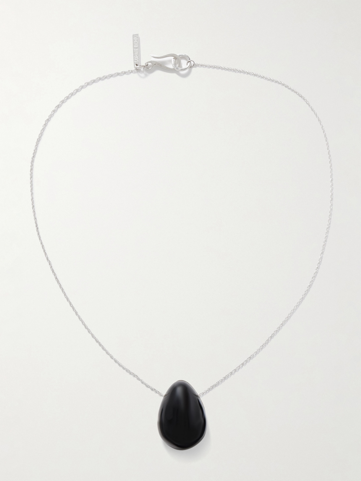 Sophie Buhai Everyday Egg Silver Onyx Necklace In Metallic