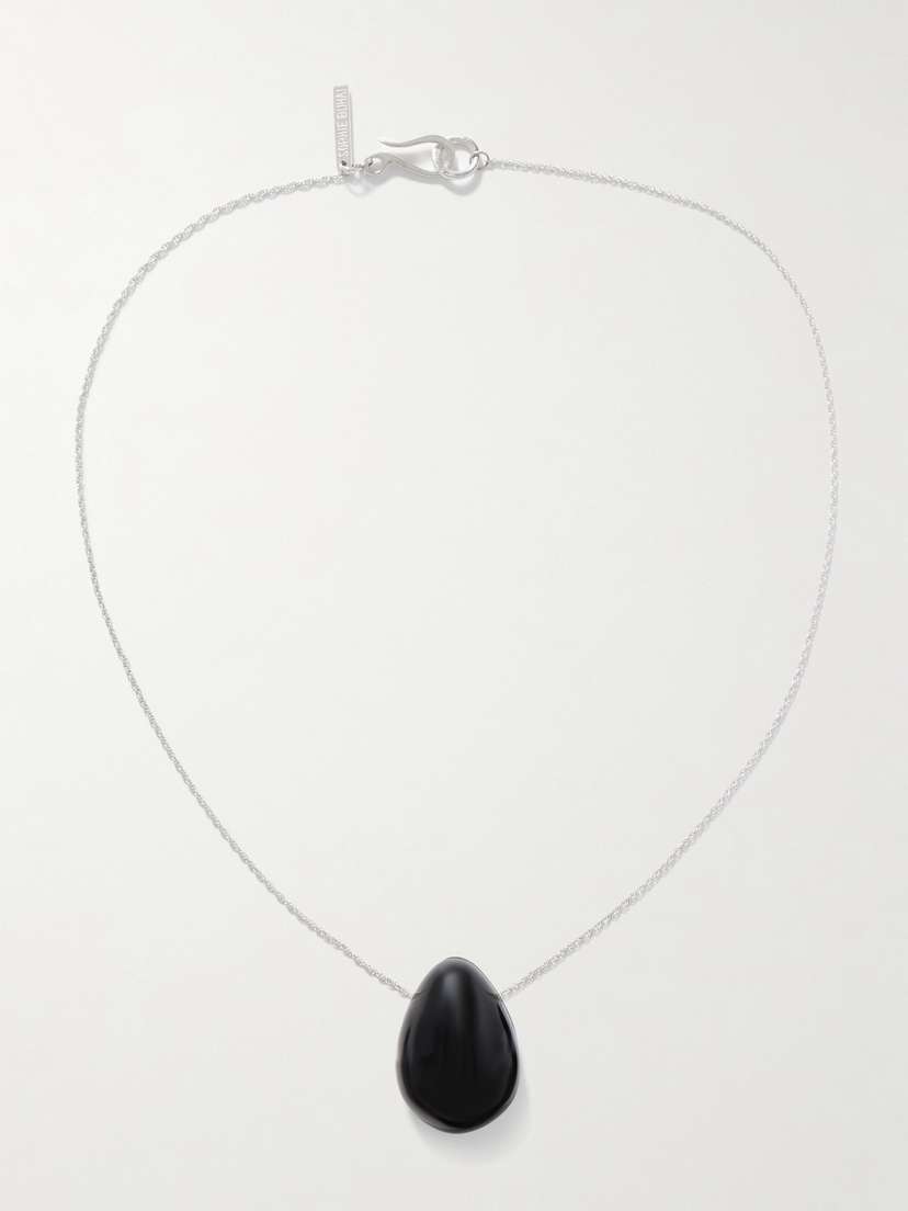 Sophie Buhai Everyday Egg Silver Onyx Necklace