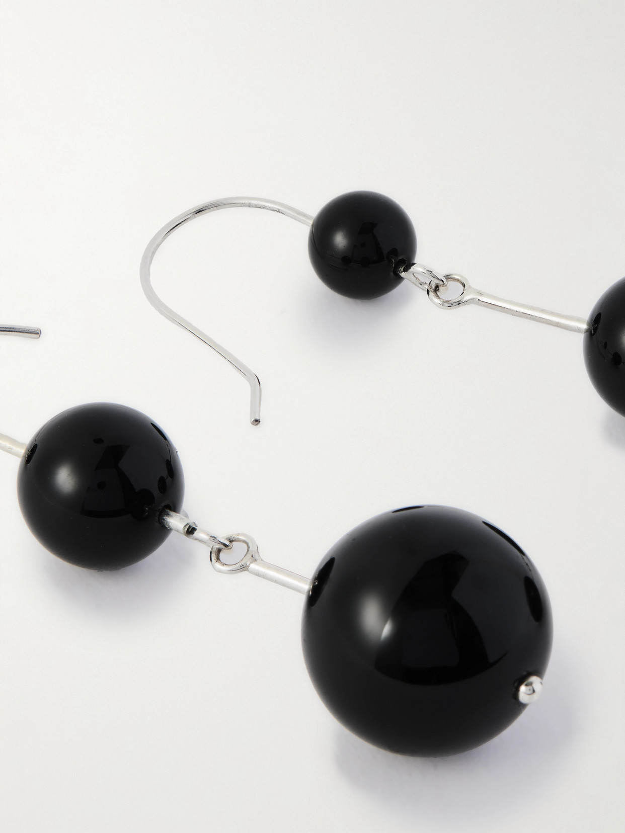 SOPHIE BUHAI OLIVE SILVER ONYX EARRINGS