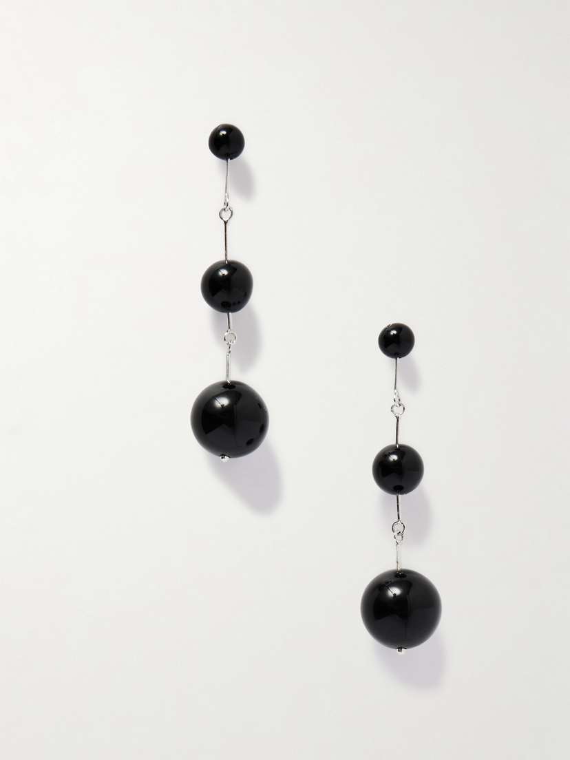 Sophie Buhai Olive Silver Onyx Earrings