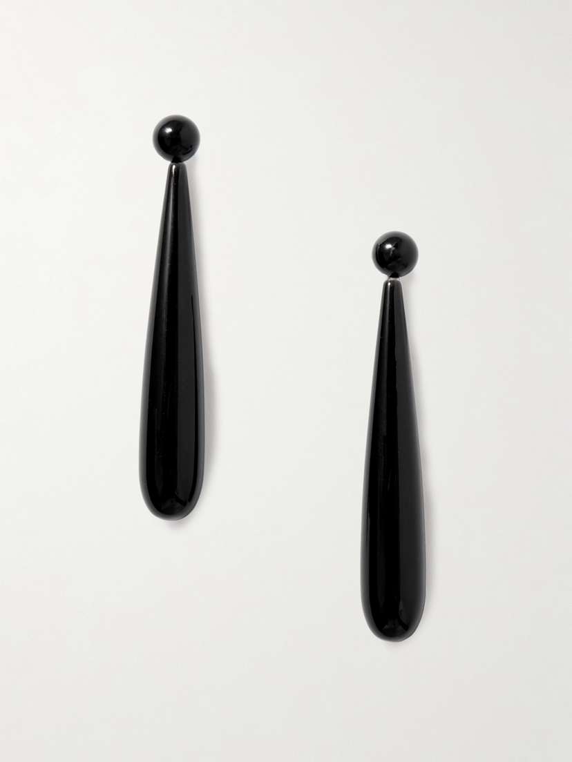 Sophie Buhai Angelika Silver Onyx Earrings