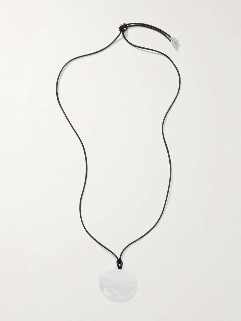 Sophie Buhai Medium Full Moon Cord, Quartz And Silver Necklace