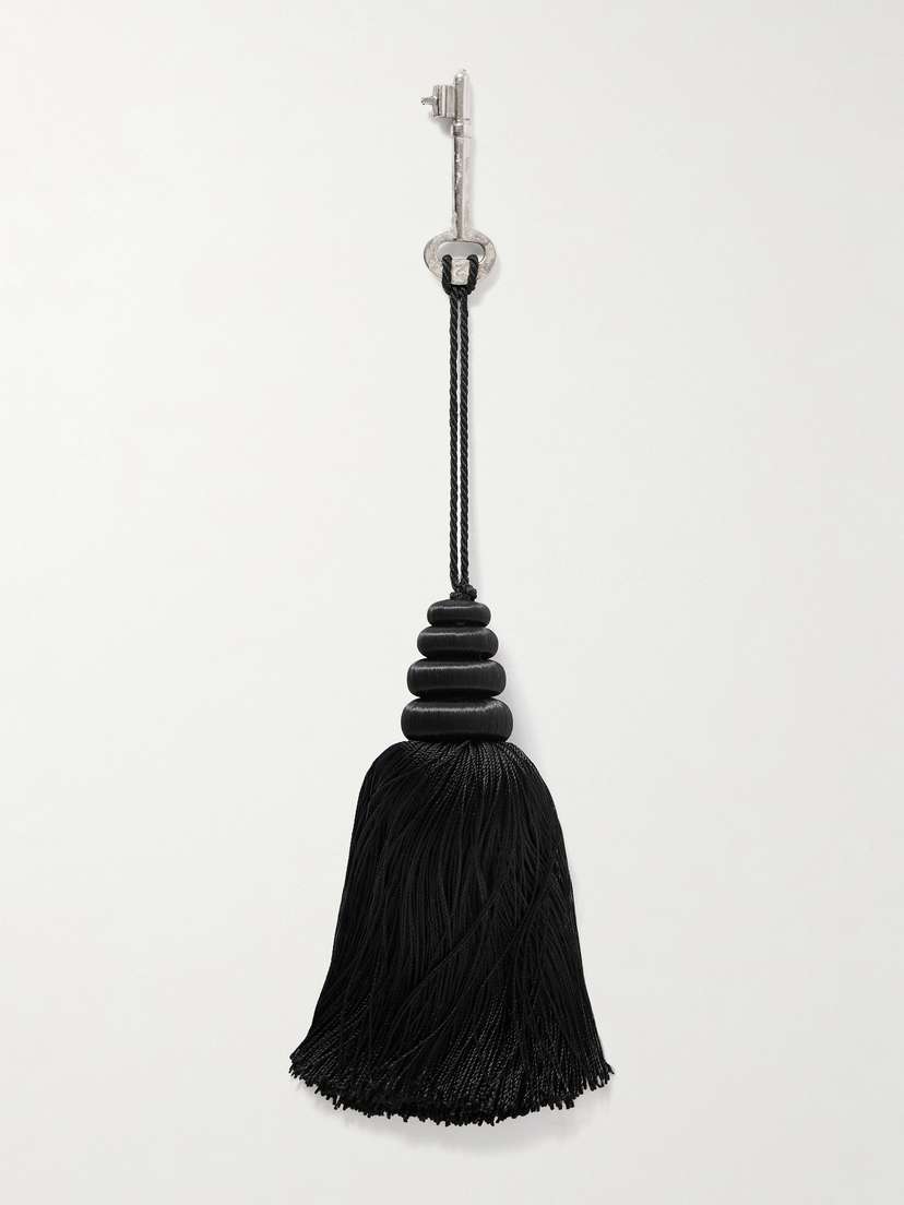 Sophie Buhai Tasseled Satin And Silver Bag Charm