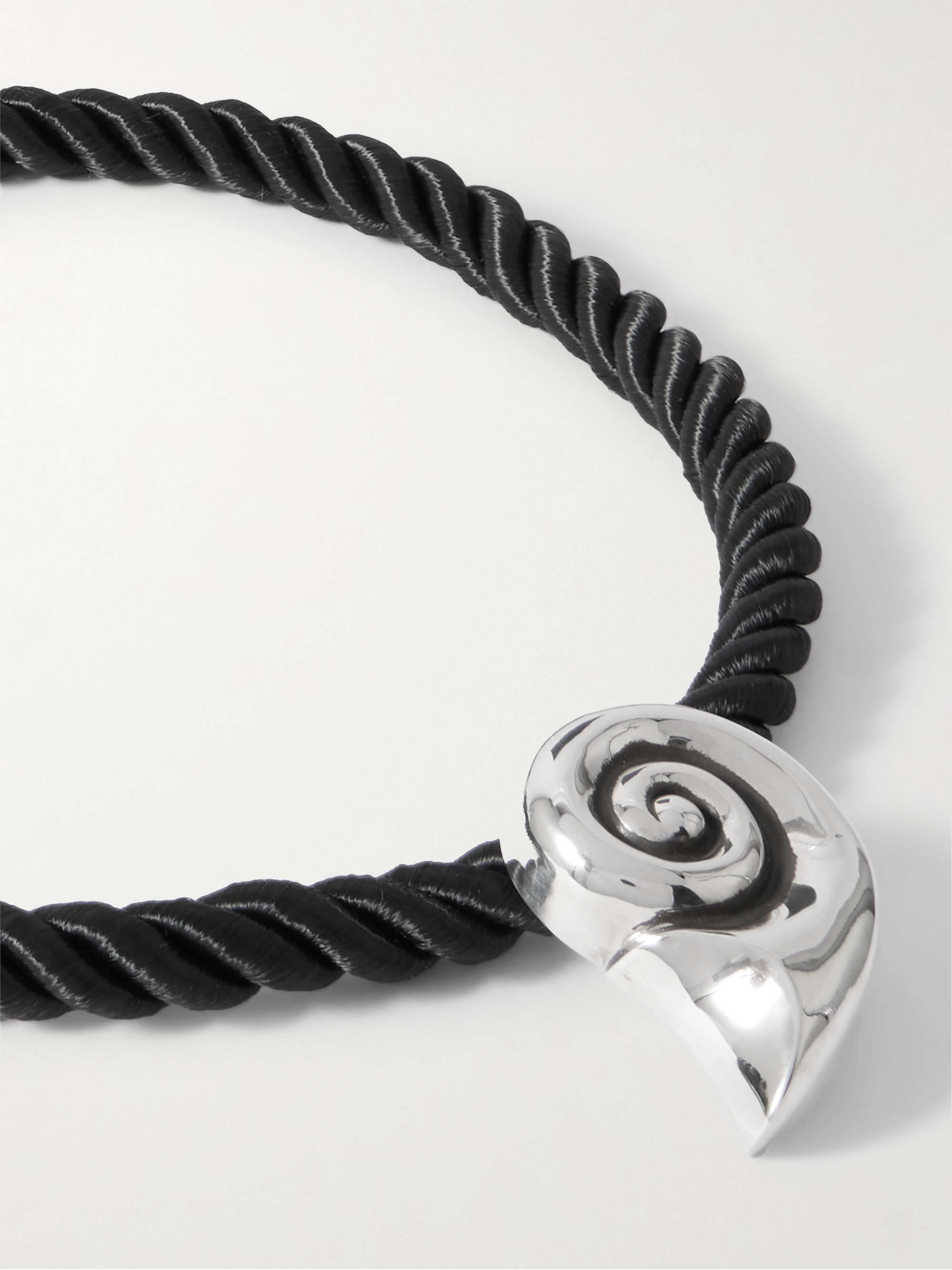 SOPHIE BUHAI Silver and rope necklace