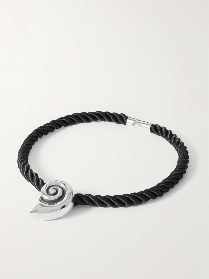 Sophie Buhai Nautilus Silver And Rope Necklace