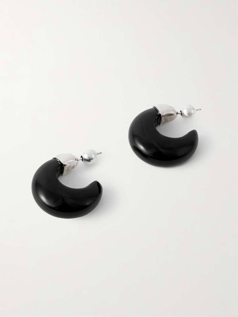 Sophie Buhai Donut Silver Onyx Hoop Earrings