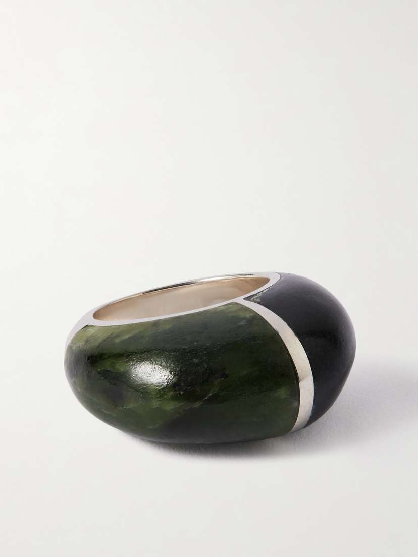 Sophie Buhai Division Silver Jade Ring