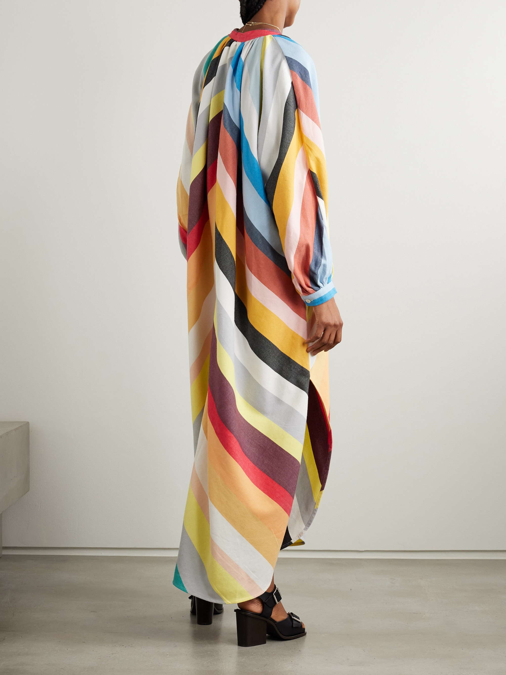 MARRAKSHI LIFE Touareg striped cotton-blend maxi dress thumbnail