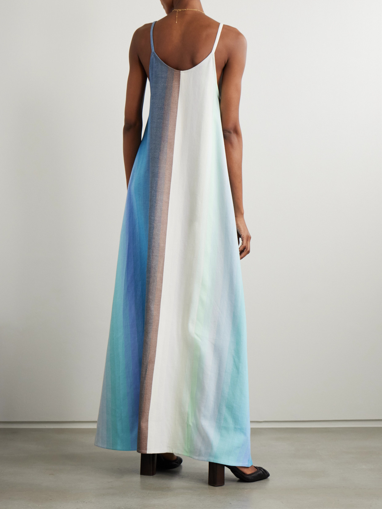 Marrakshi Life Striped Cotton Maxi Dress