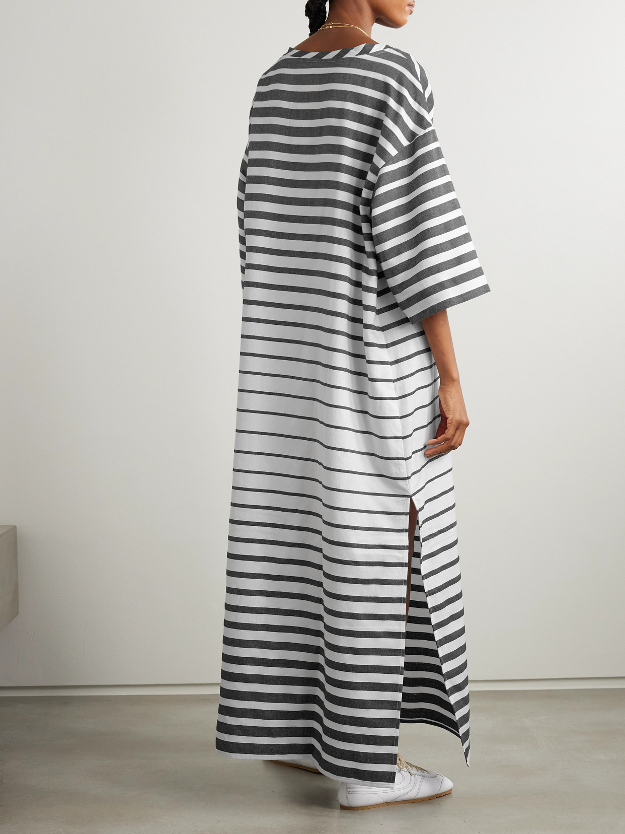 Marrakshi Life Striped Cotton-blend Maxi Dress