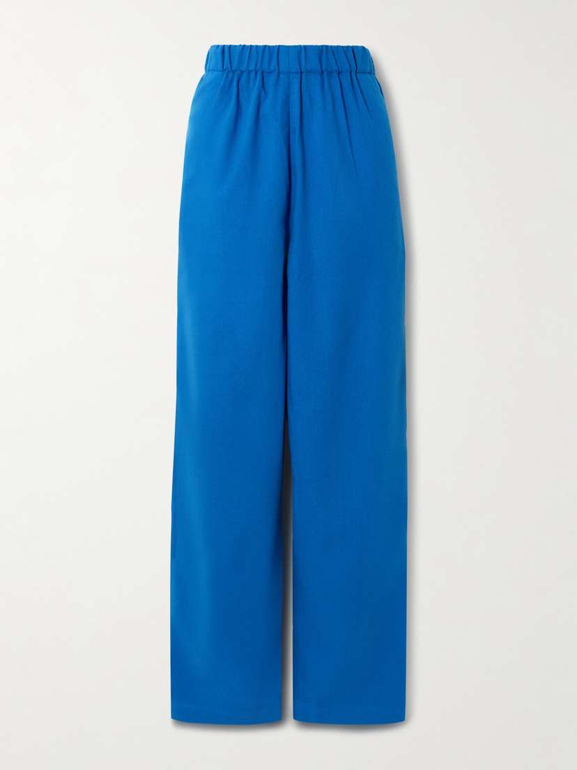 Marrakshi Life Palazzo Cotton-blend Wide-leg Pants