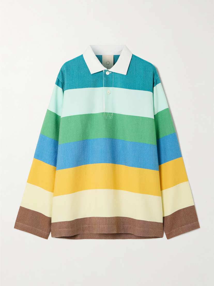 Marrakshi Life Oversized triped Cotton Polo hirt