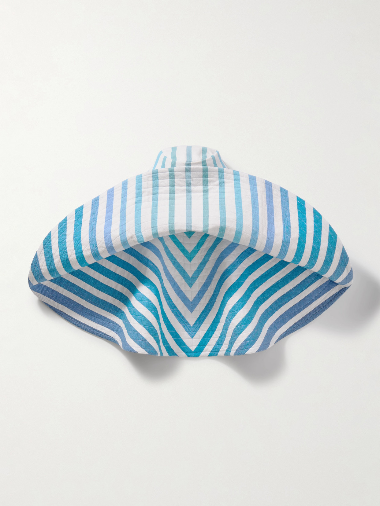 Marrakshi Life Pamela Striped Cotton-blend Hat