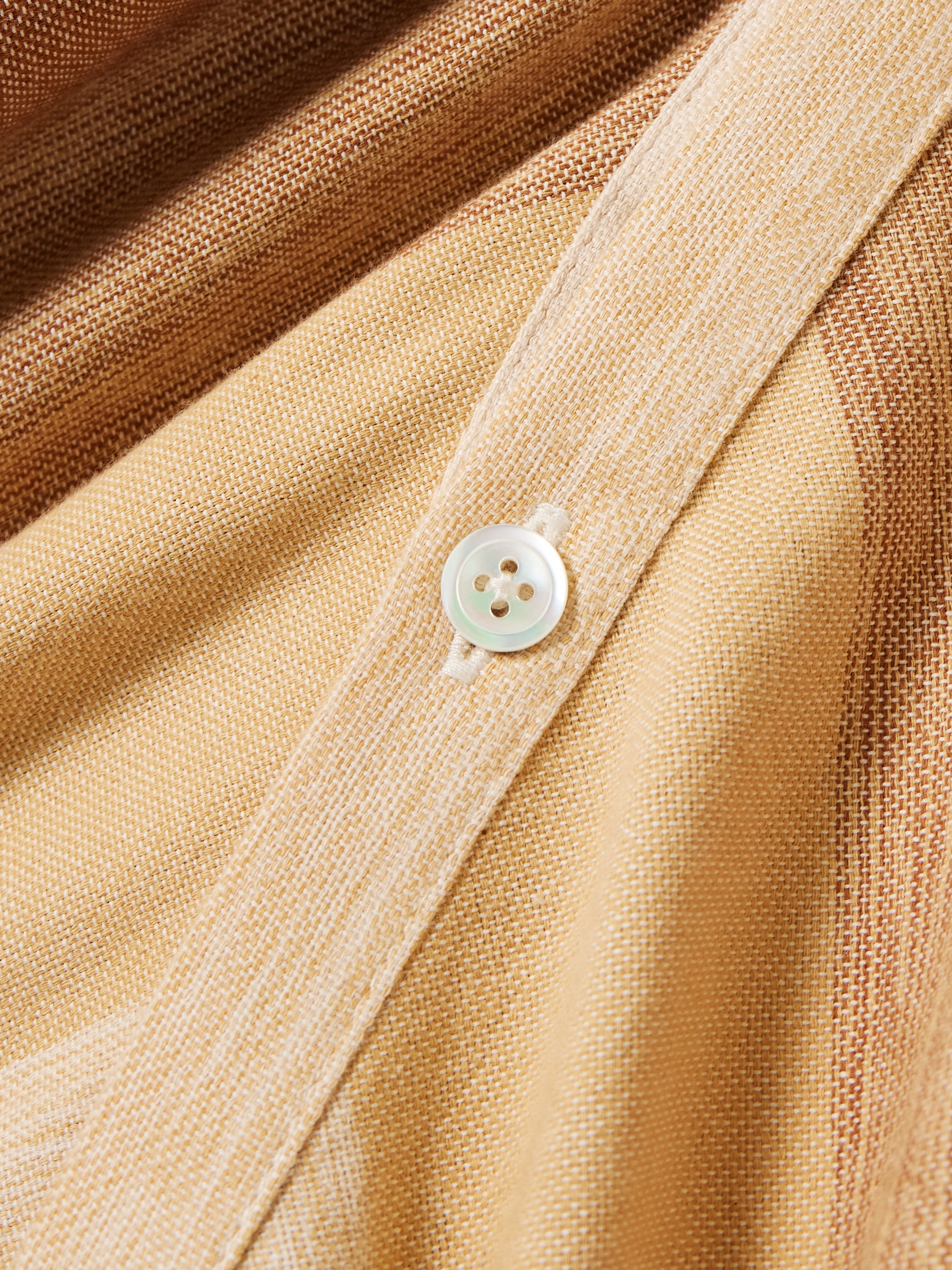 MARRAKSHI LIFE Striped gathered cotton maxi dress thumbnail