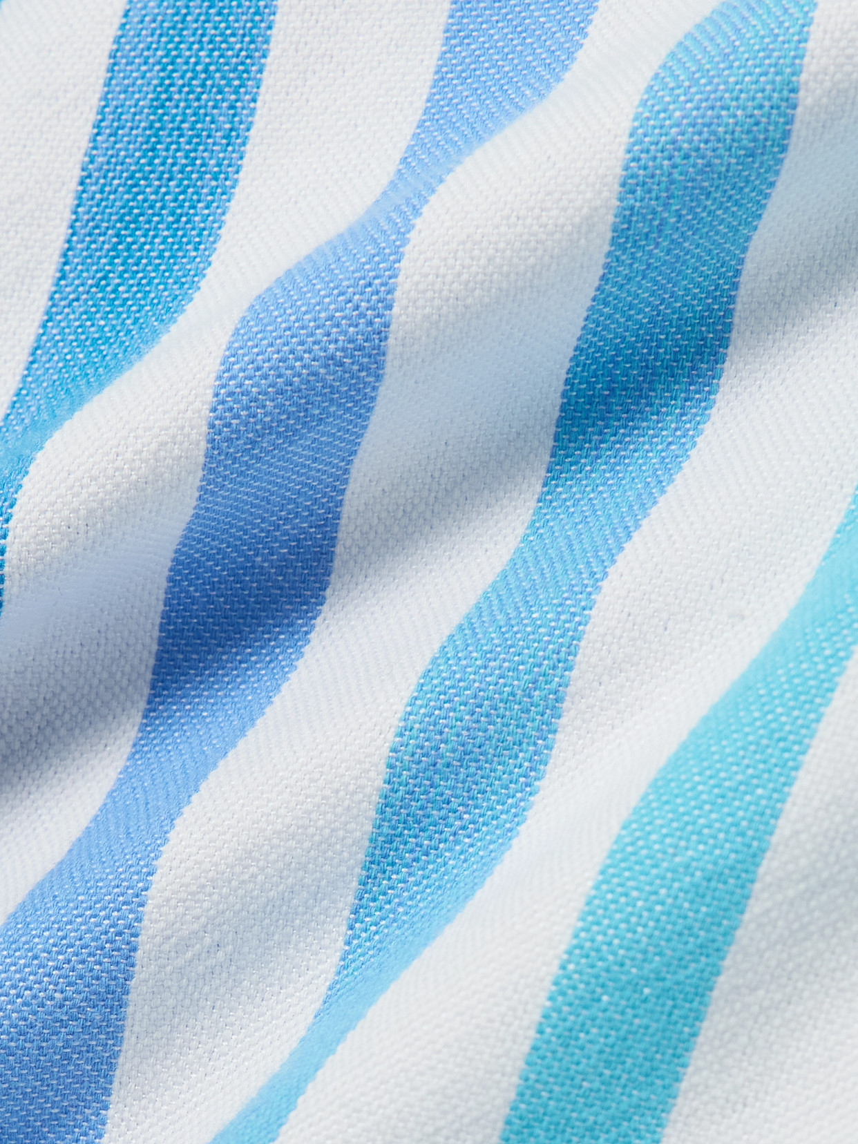 Marrakshi Life Oversized Striped Cotton-blend Shirt In Blue