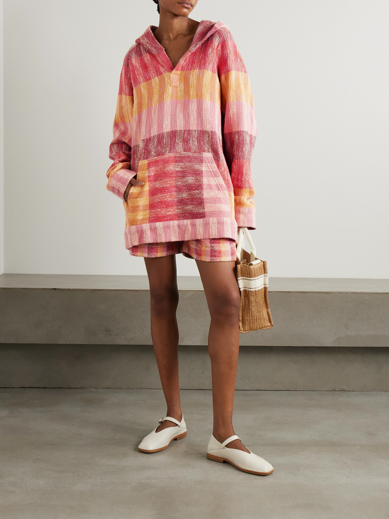 Marrakshi Life Striped Cotton Hoodie