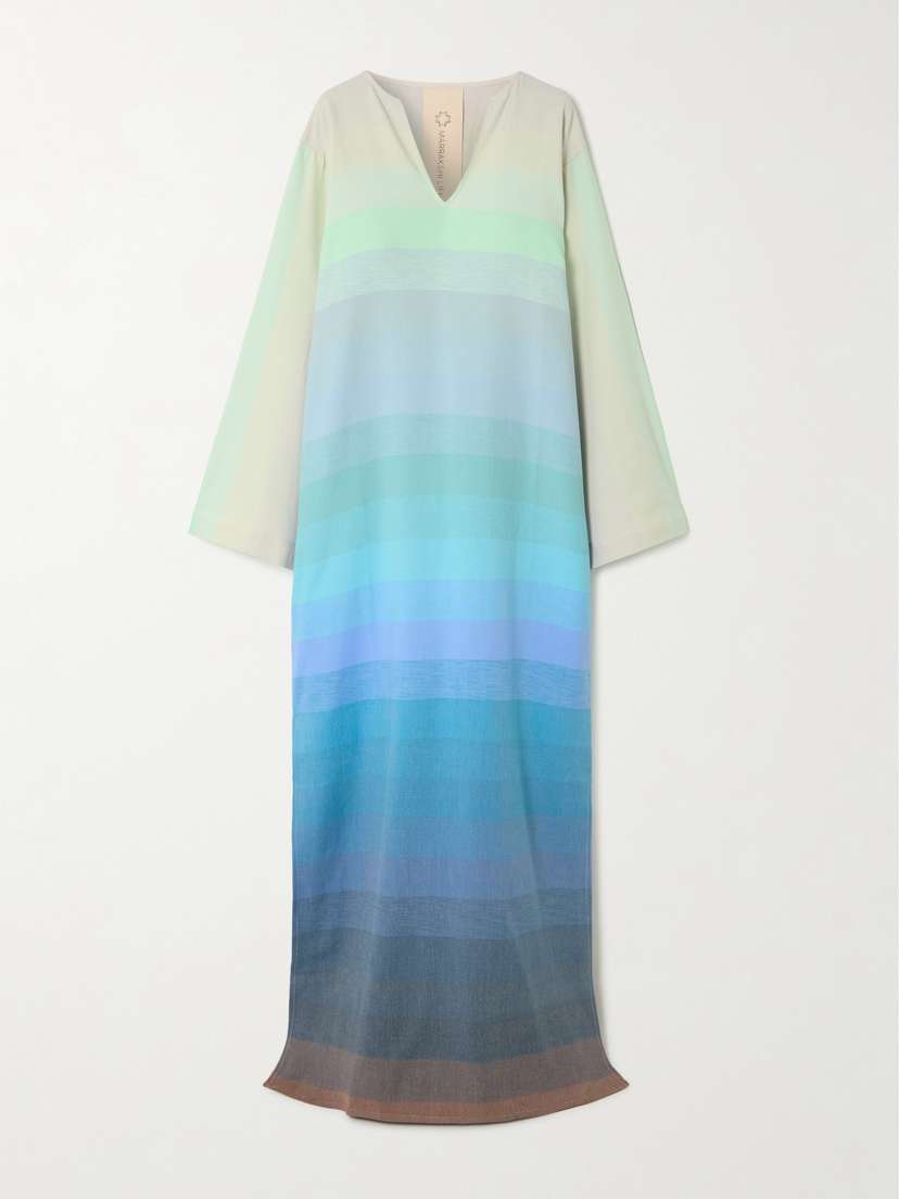 Marrakshi Life triped Cotton Coverup